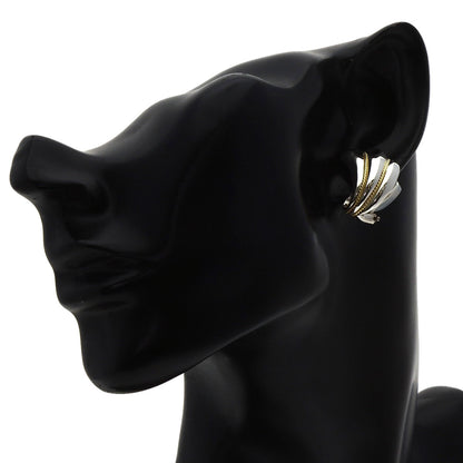 TIFFANY&Co. Feather Twist Earring Silver 18K Yellow GoldLadies [Used]