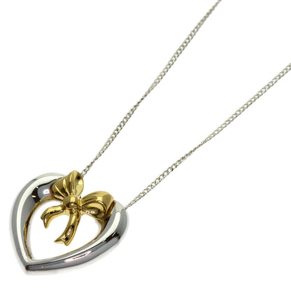 TIFFANY&Co. Heart ribbon Necklace Silver 18K Yellow GoldLadies [Used]