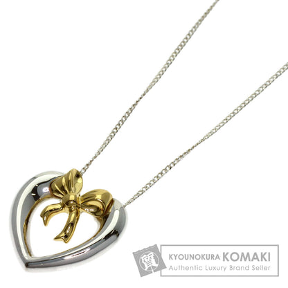 TIFFANY&Co. Heart ribbon Necklace Silver 18K Yellow GoldLadies [Used]