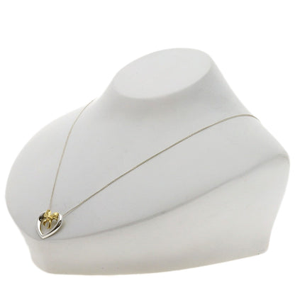 TIFFANY&Co. Heart ribbon Necklace Silver 18K Yellow GoldLadies [Used]