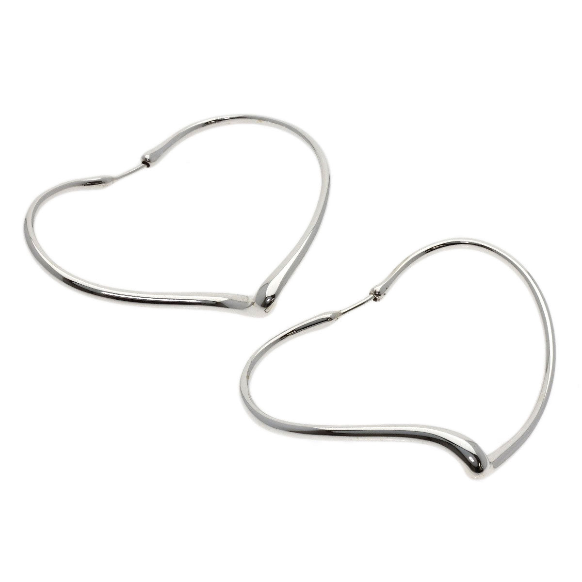 TIFFANY&Co. Open heart hoop earring Silver Ladies [Used]