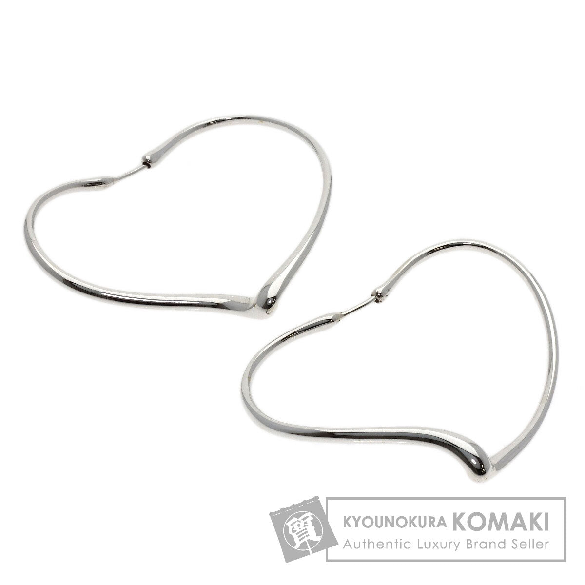 TIFFANY&Co. Open heart hoop earring Silver Ladies [Used]