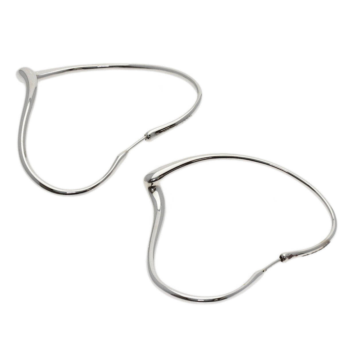 TIFFANY&Co. Open heart hoop earring Silver Ladies [Used]