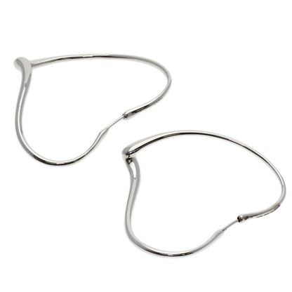 TIFFANY&Co. Open heart hoop earring Silver Ladies [Used]