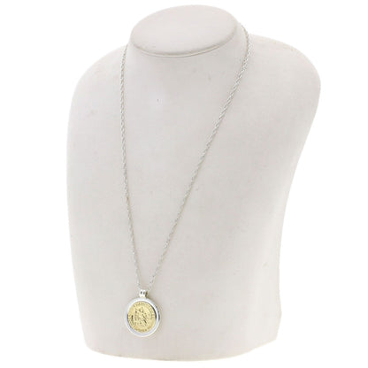 TIFFANY&Co. Saint Christopher Coin Necklace Silver 18K Yellow GoldLadies [Used]