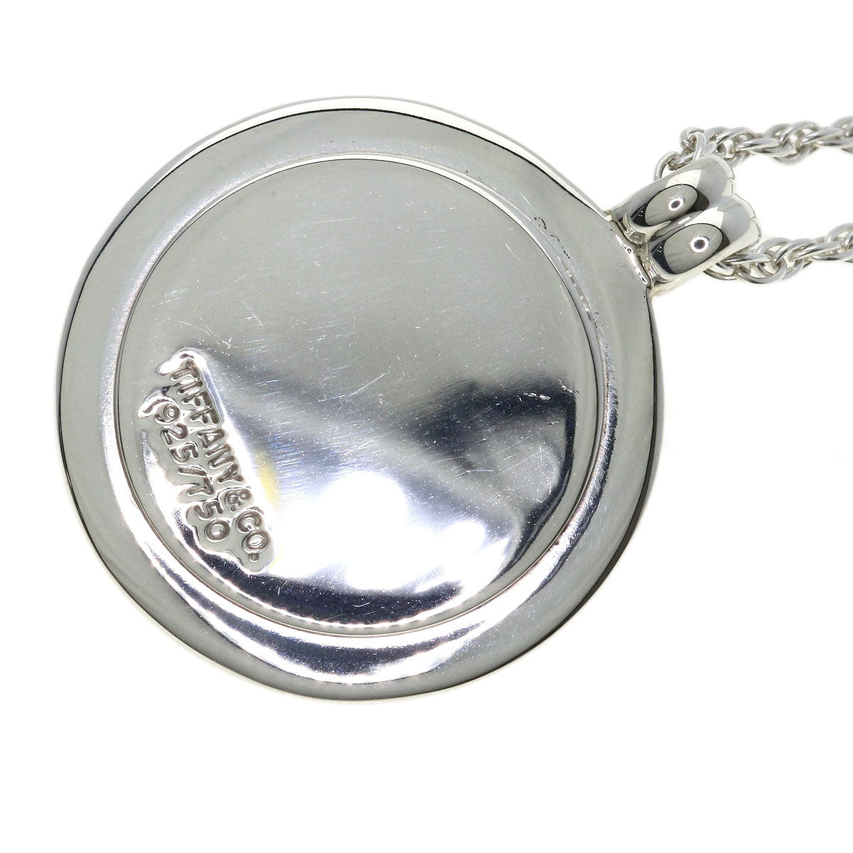 TIFFANY&Co. Saint Christopher Coin Necklace Silver 18K Yellow GoldLadies [Used]