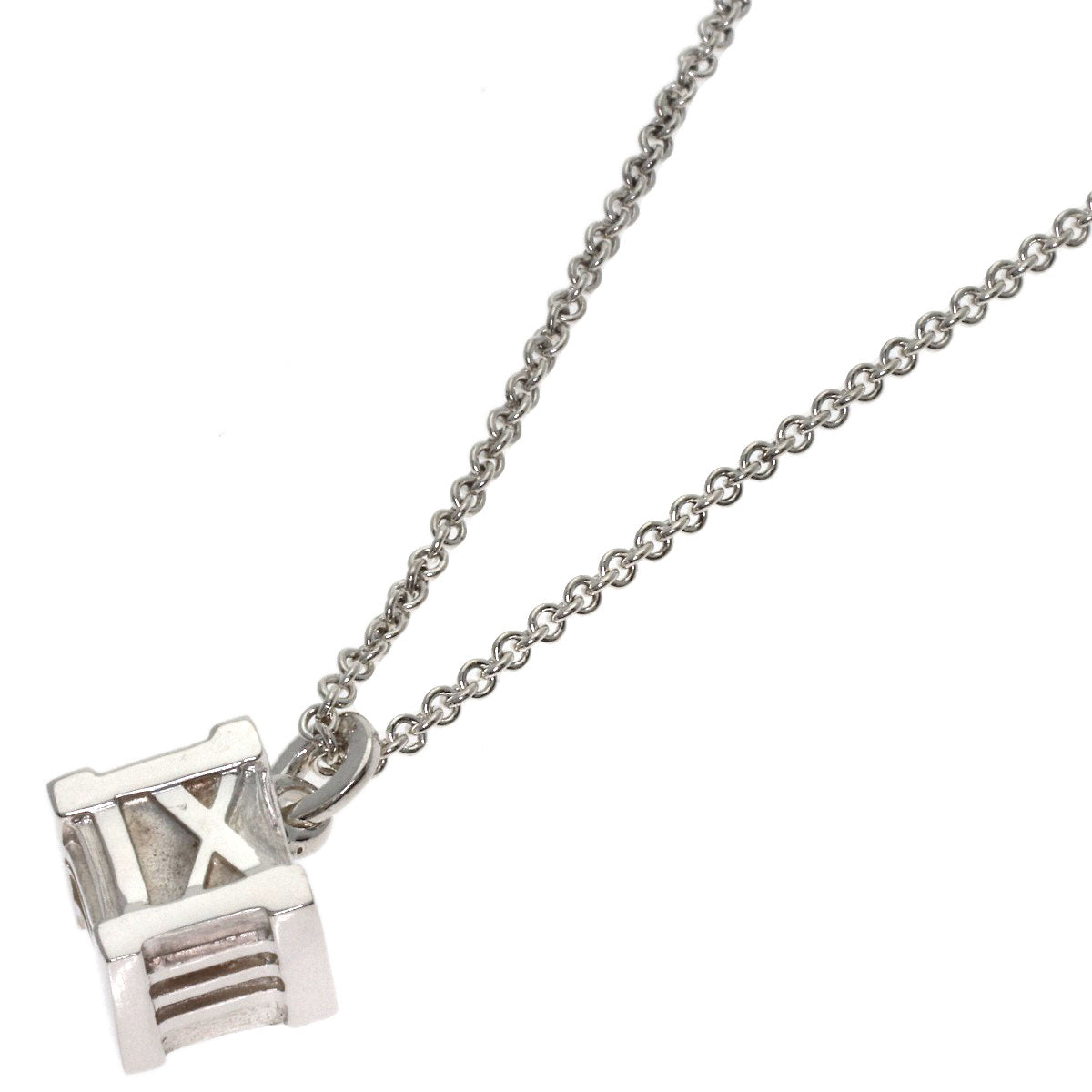 TIFFANY&Co. Atlas cube Necklace Silver Ladies [Used]