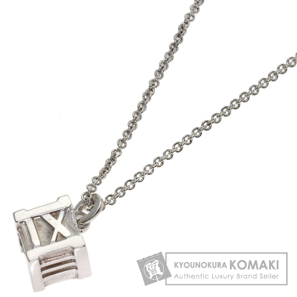 TIFFANY&Co. Atlas cube Necklace Silver Ladies [Used]