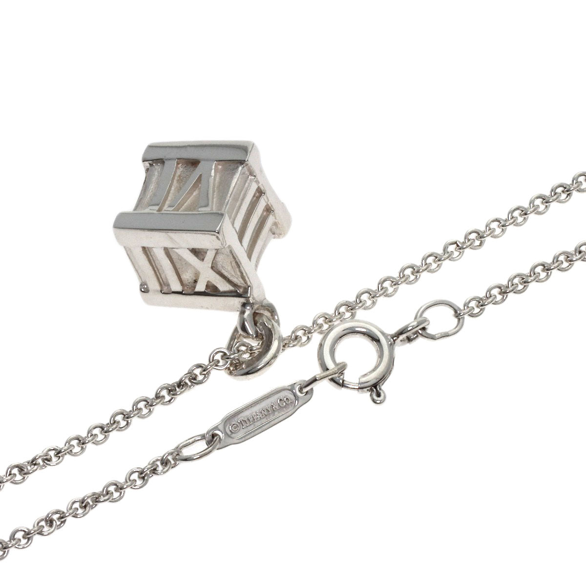 TIFFANY&Co. Atlas cube Necklace Silver Ladies [Used]