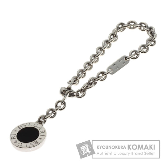 BVLGARI BVLGARI BVLGARI Onyx key ring Silver Ladies [Used]