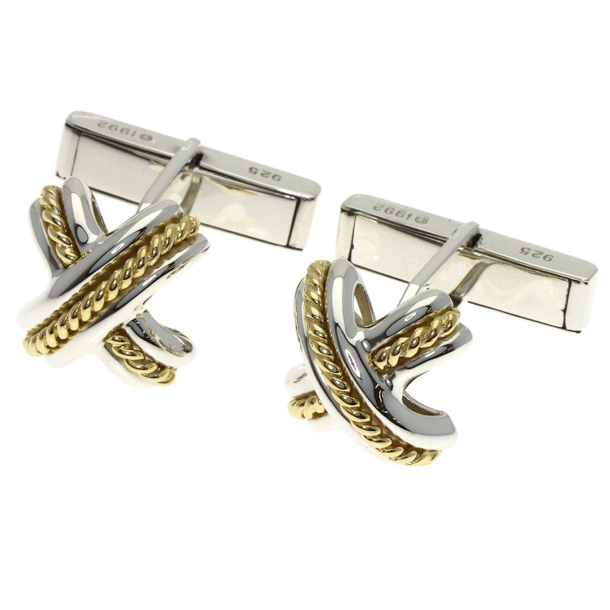 TIFFANY&Co. Signature cuffs Silver 18K Yellow Goldmens [Used]