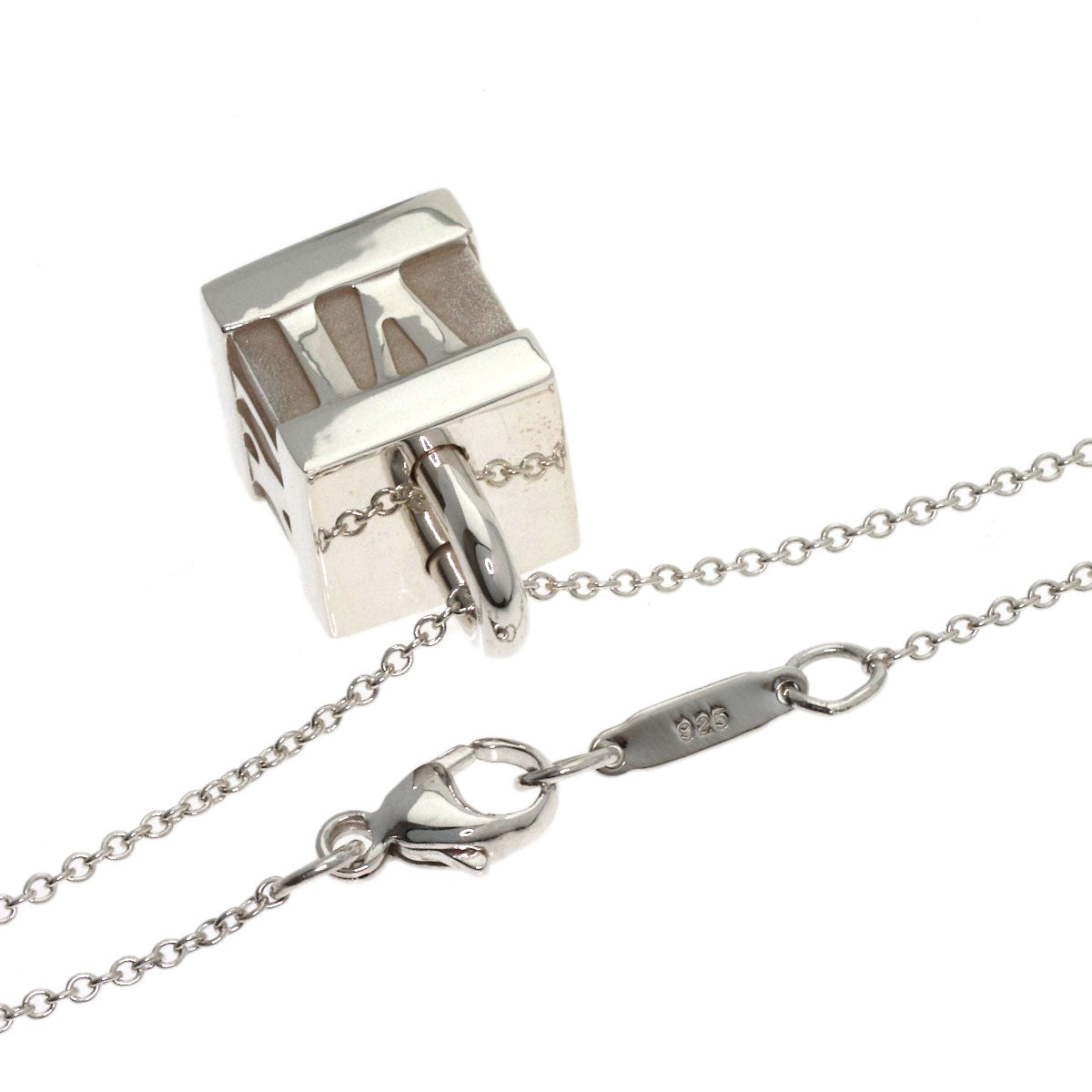 TIFFANY&Co. Atlas cube Necklace Silver Ladies [Used]