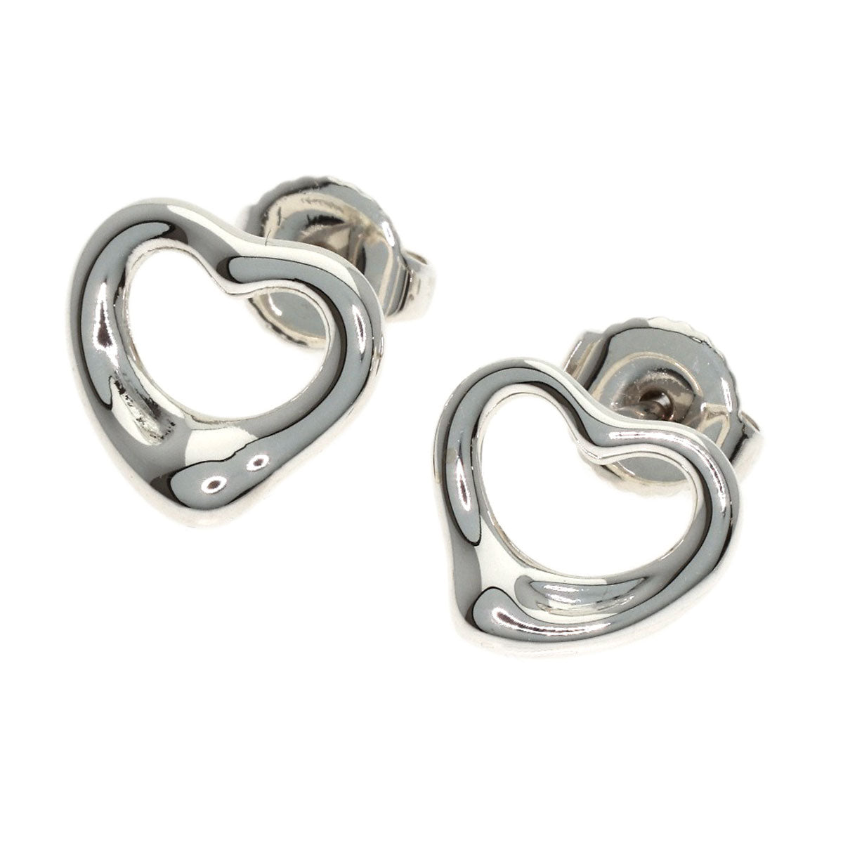 TIFFANY&Co. Open heart earring Silver K14WGLadies [Used]