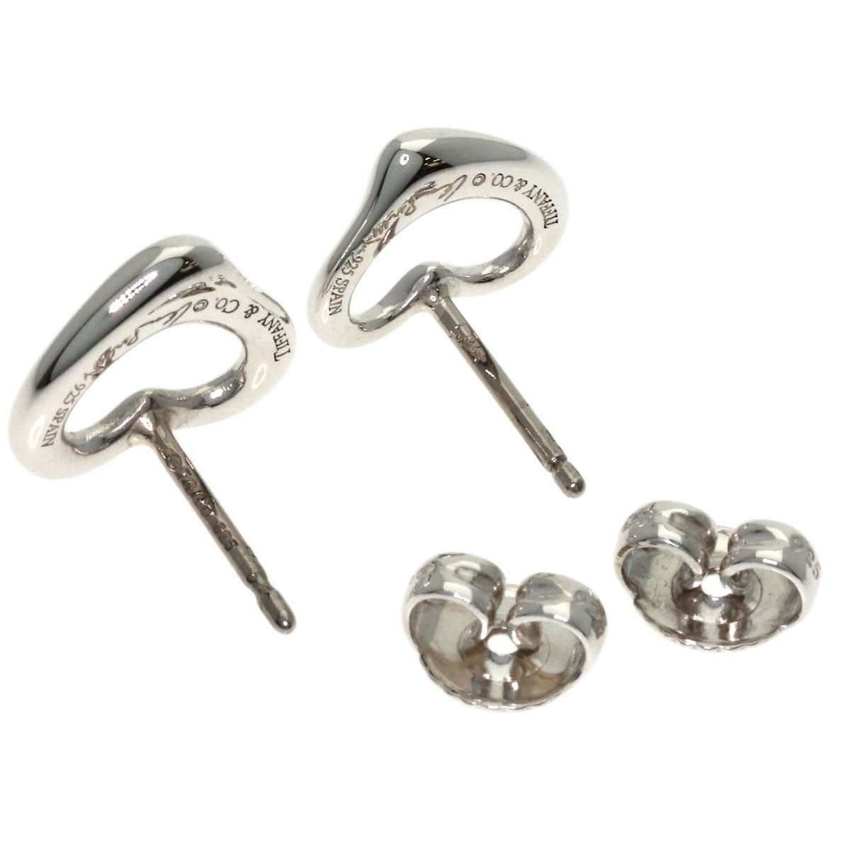 TIFFANY&Co. Open heart earring Silver K14WGLadies [Used]