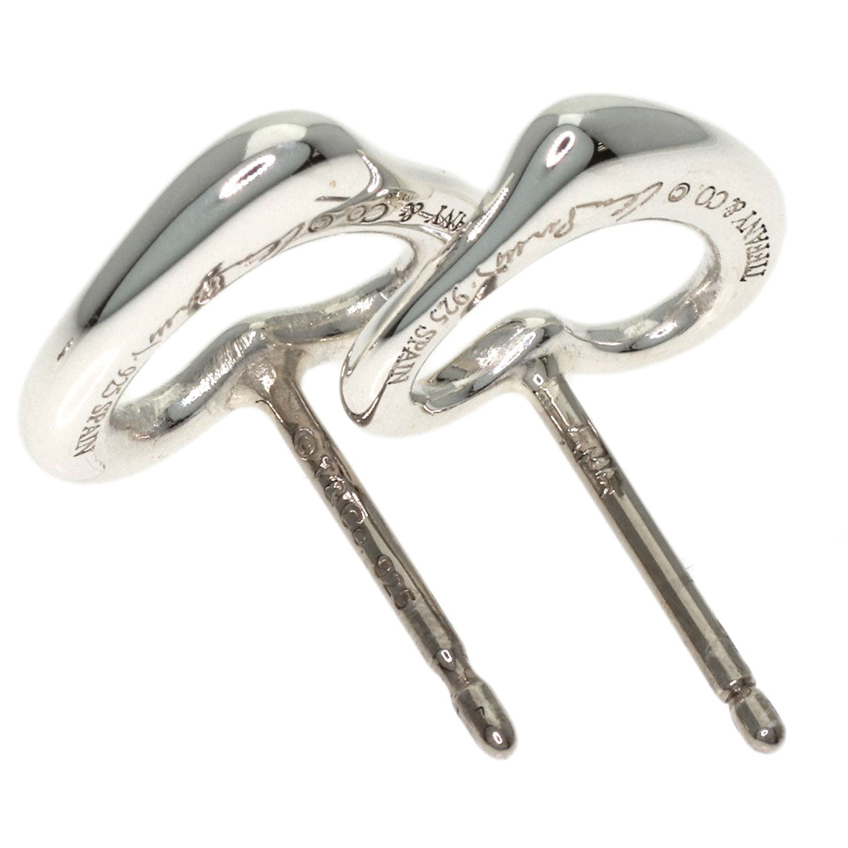 TIFFANY&Co. Open heart earring Silver K14WGLadies [Used]