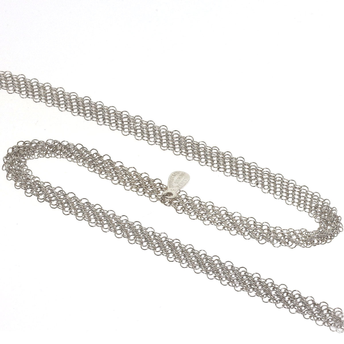 TIFFANY&Co. Somerset mesh Necklace Silver Ladies [Used]
