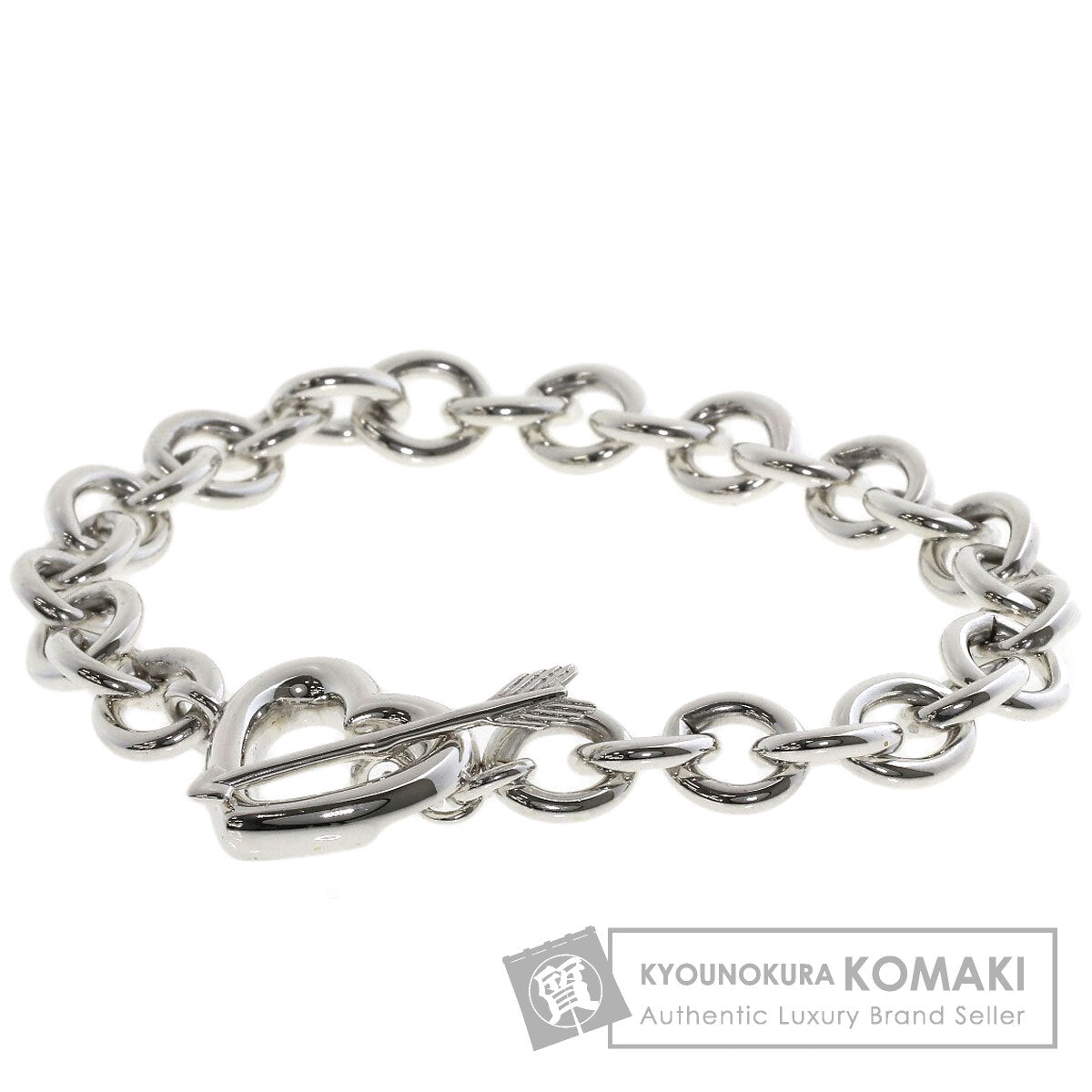 TIFFANY&Co. Heart & Arrow Bracelet Silver Ladies [Used]
