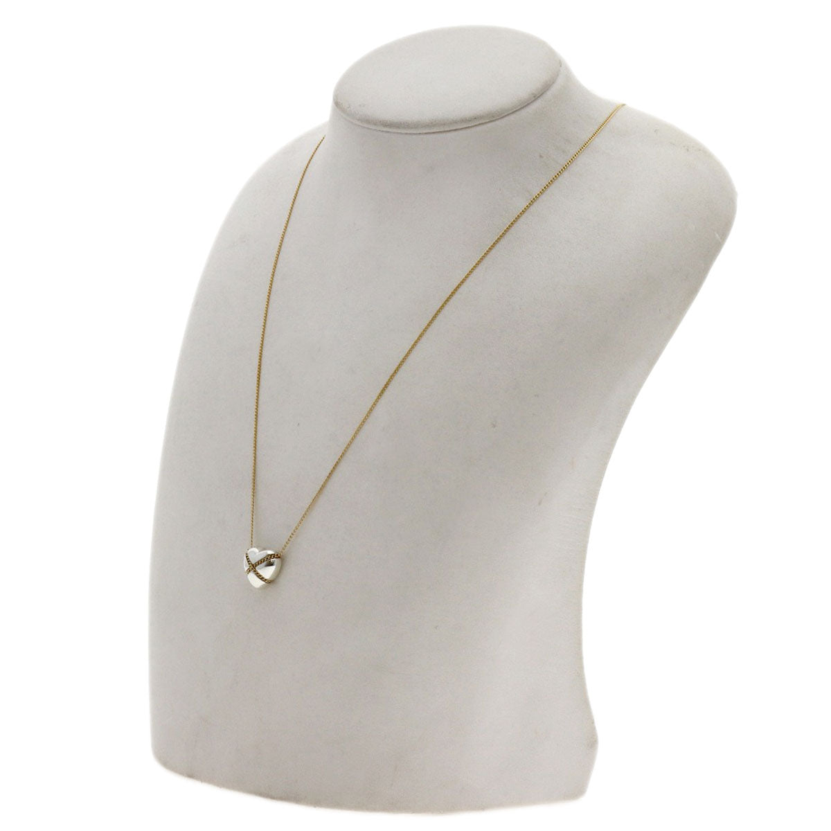 TIFFANY&Co. Chain cross heart Necklace Silver K14 Yellow GoldLadies [Used]