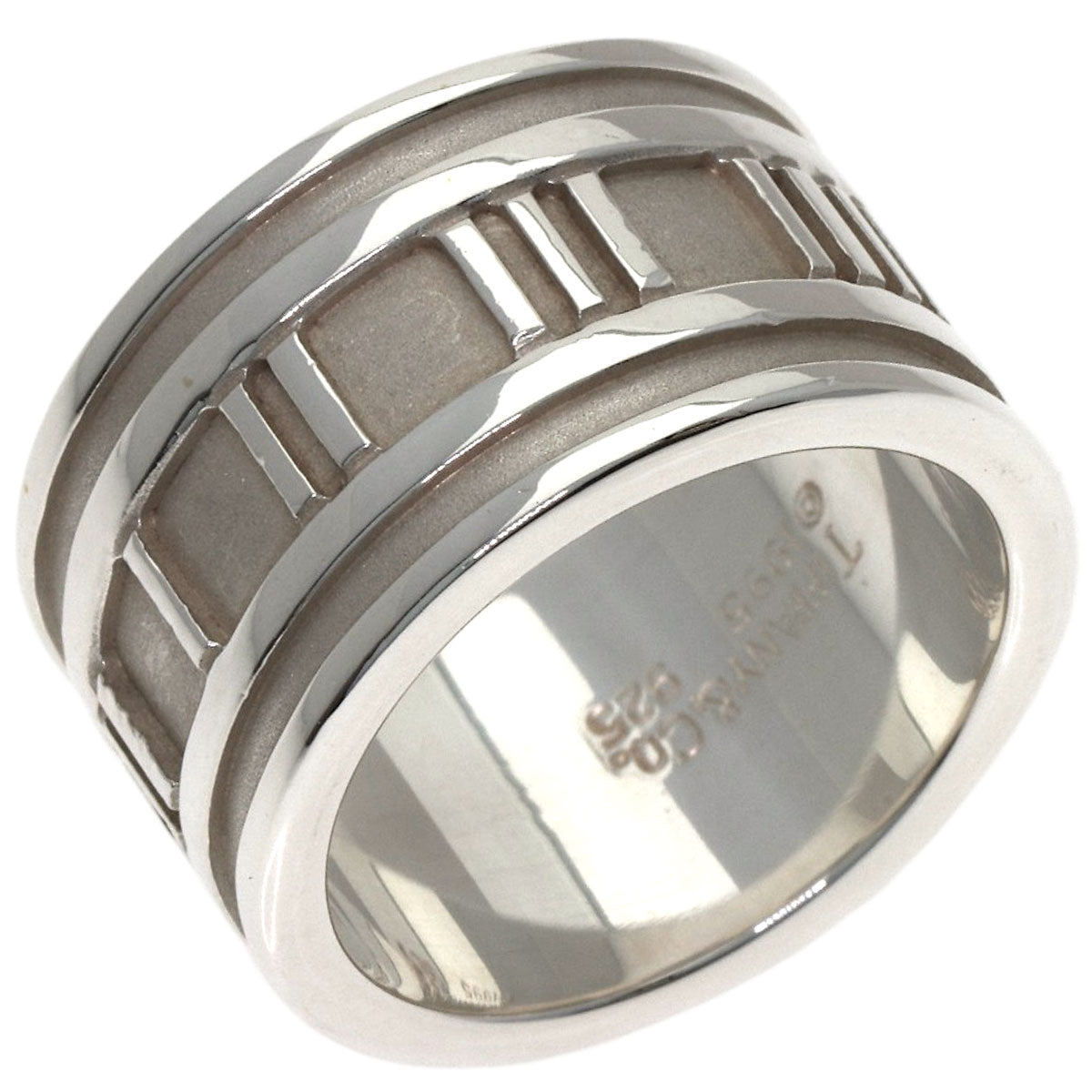 TIFFANY&Co. Atlas wide Ring Silver Ladies [Used]