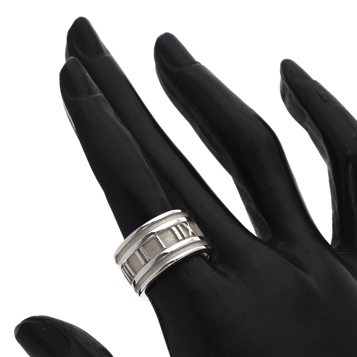 TIFFANY&Co. Atlas wide Ring Silver Ladies [Used]