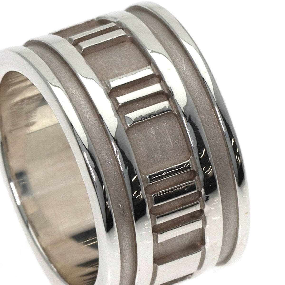 TIFFANY&Co. Atlas wide Ring Silver Ladies [Used]