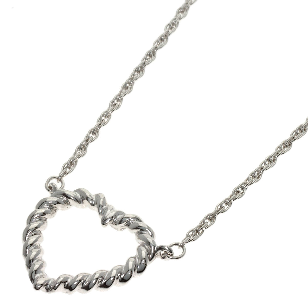 TIFFANY&Co. Twisted heart Necklace Silver Ladies [Used]