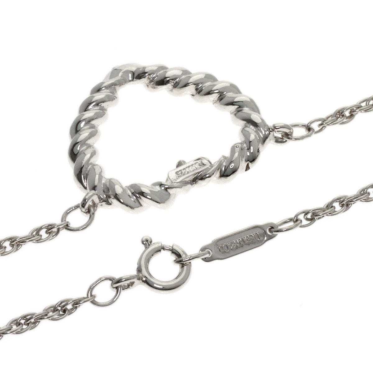 TIFFANY&Co. Twisted heart Necklace Silver Ladies [Used]