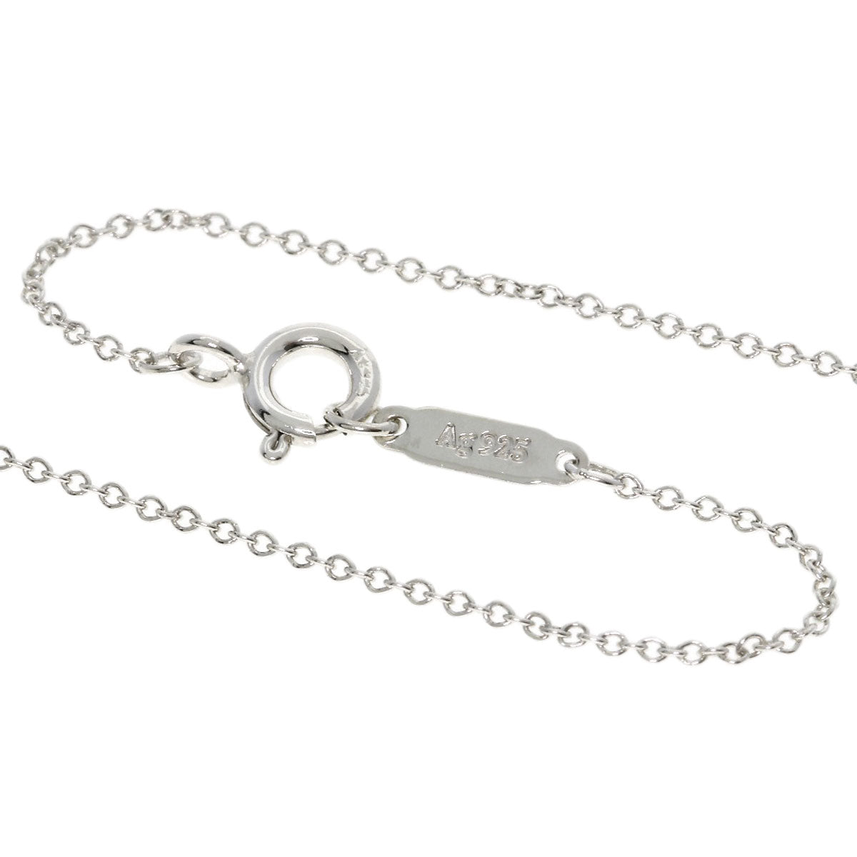 TIFFANY&Co. Double Heart Enamel Necklace Silver Ladies [Used]