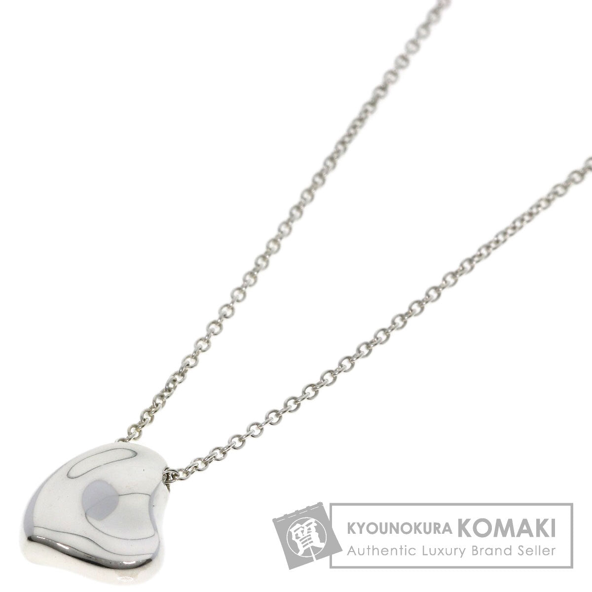 TIFFANY&Co. Full heart Necklace Silver Ladies [Used]