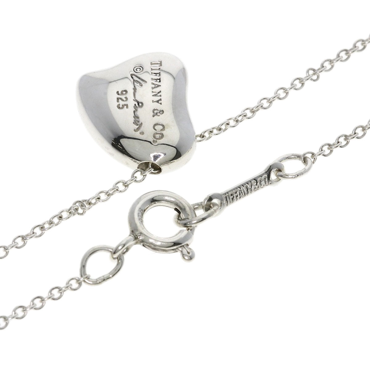 TIFFANY&Co. Full heart Necklace Silver Ladies [Used]