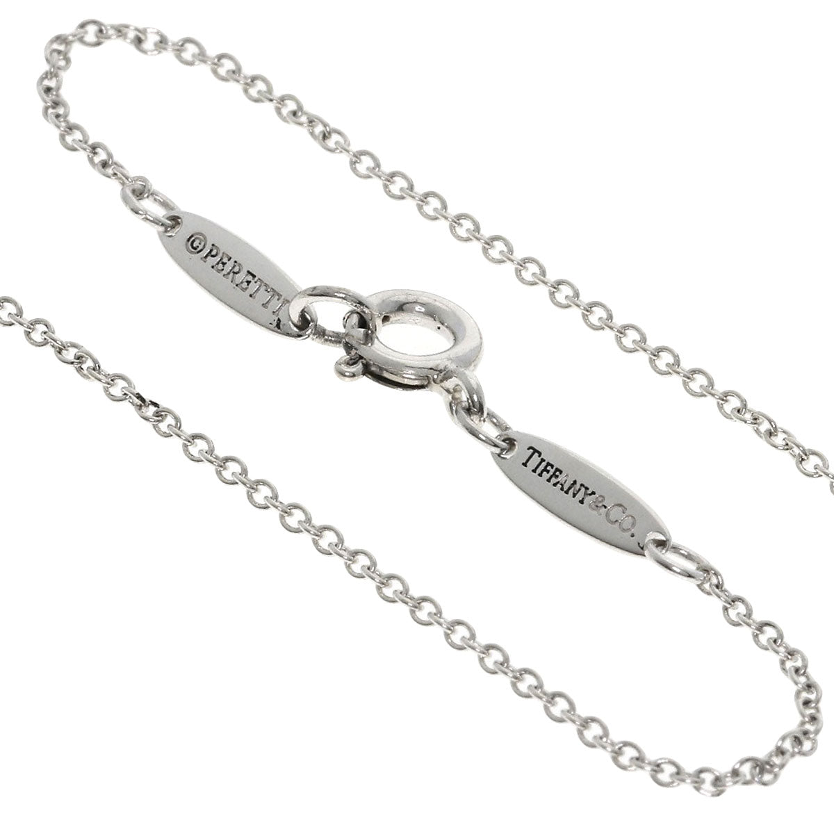 TIFFANY&Co. Open heart Necklace Silver Ladies [Used]