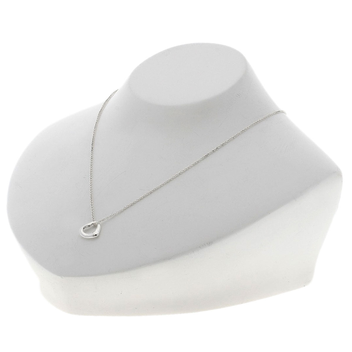 TIFFANY&Co. Open heart Necklace Silver Ladies [Used]