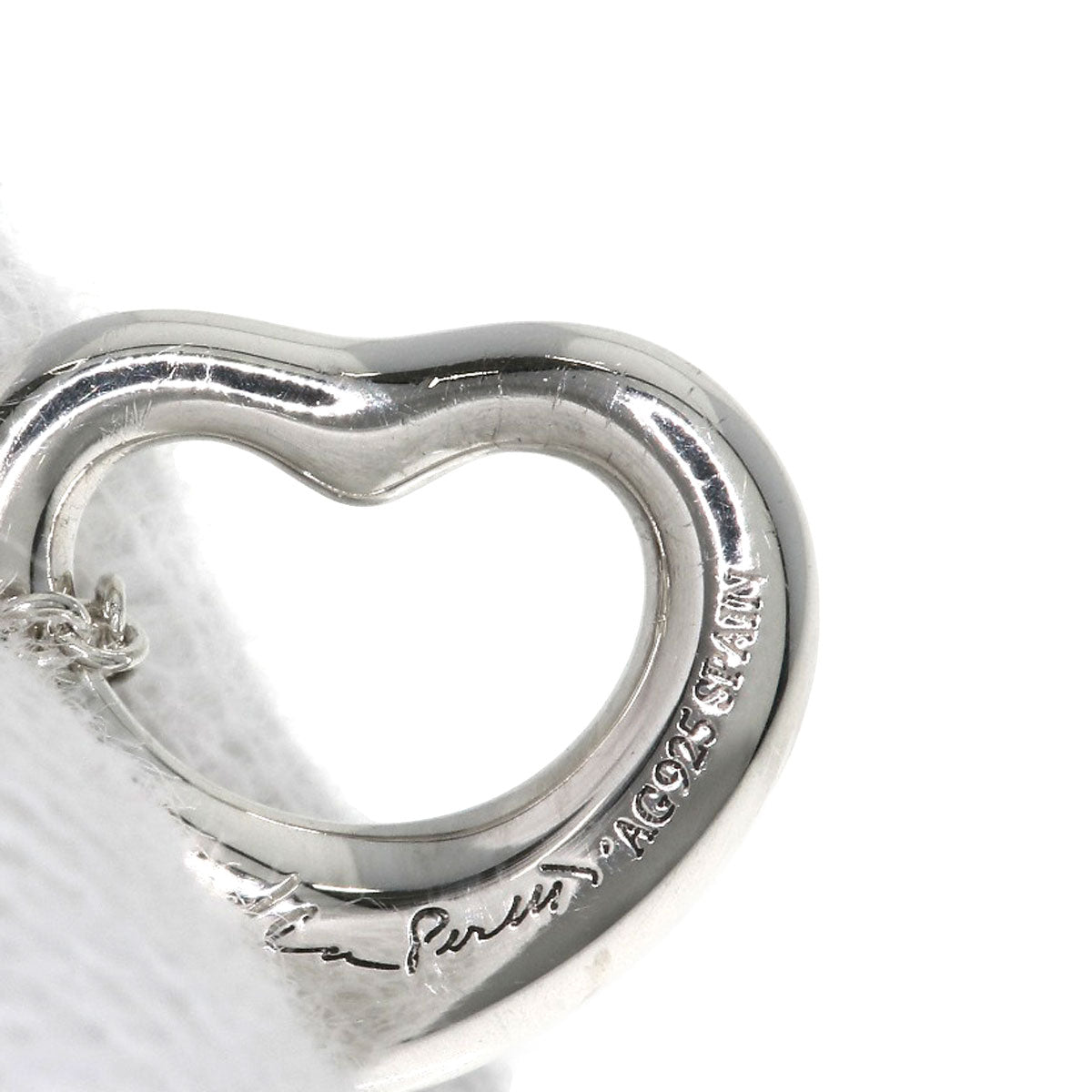 TIFFANY&Co. Open heart Necklace Silver Ladies [Used]