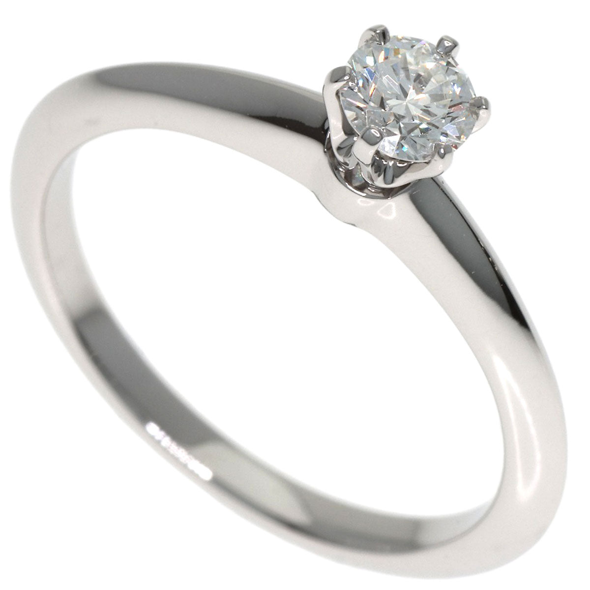 TIFFANY&Co. Solitaire 1P Diamond Ring Platinum PT950 Ladies [Used]