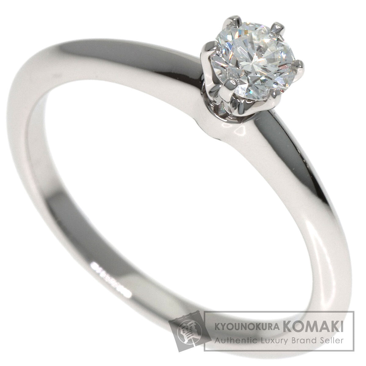 TIFFANY&Co. Solitaire 1P Diamond Ring Platinum PT950 Ladies [Used]