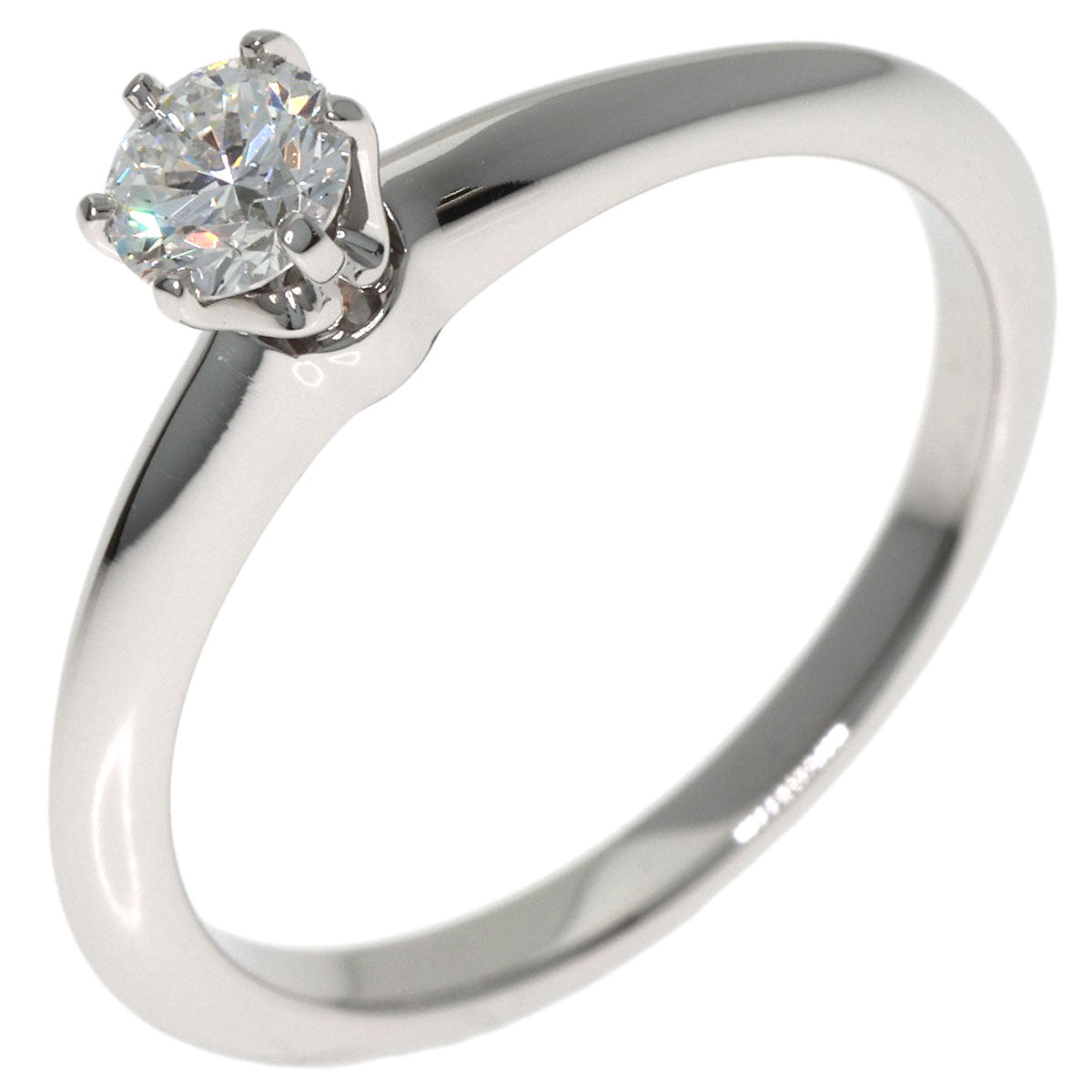 TIFFANY&Co. Solitaire 1P Diamond Ring Platinum PT950 Ladies [Used]