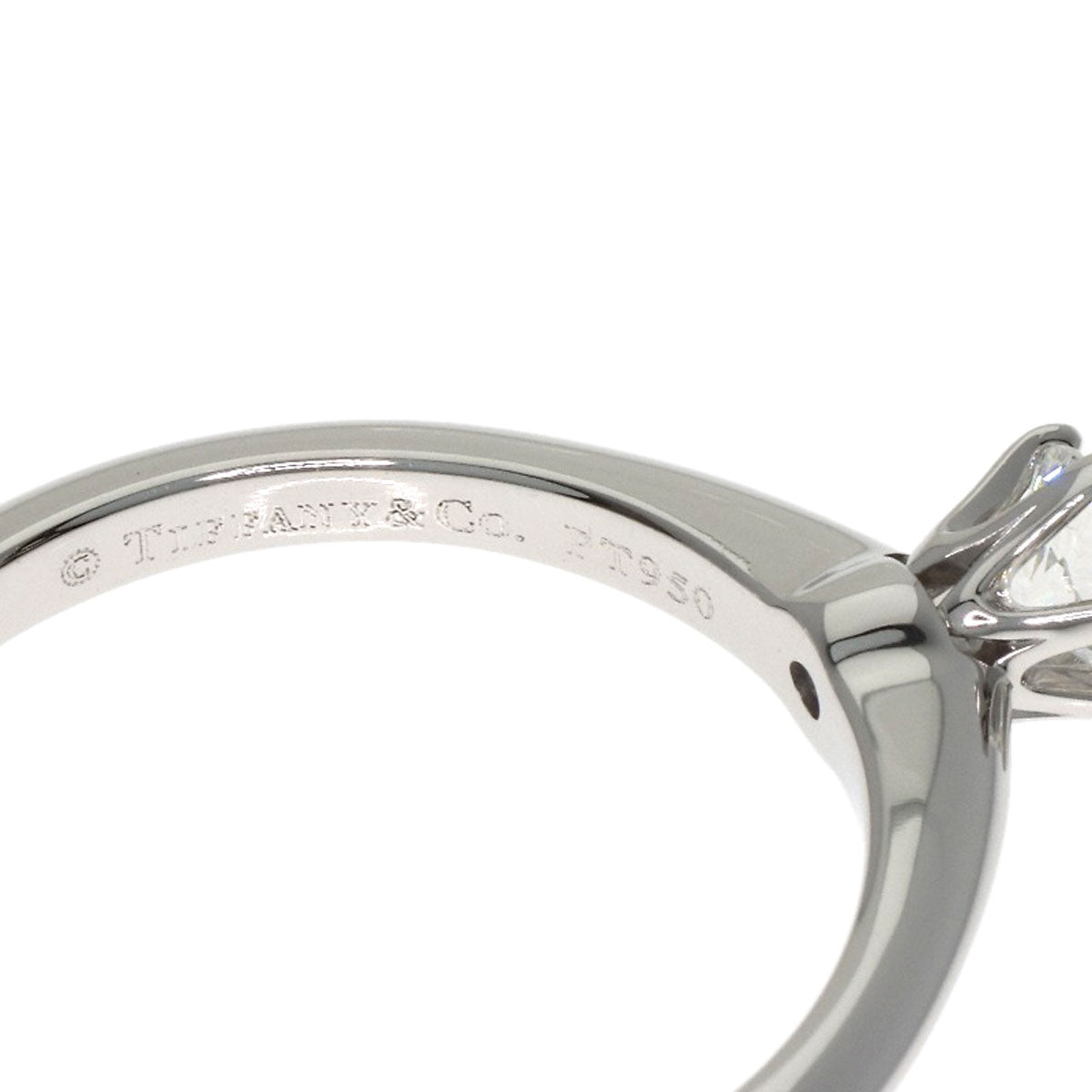 TIFFANY&Co. Solitaire 1P Diamond Ring Platinum PT950 Ladies [Used]