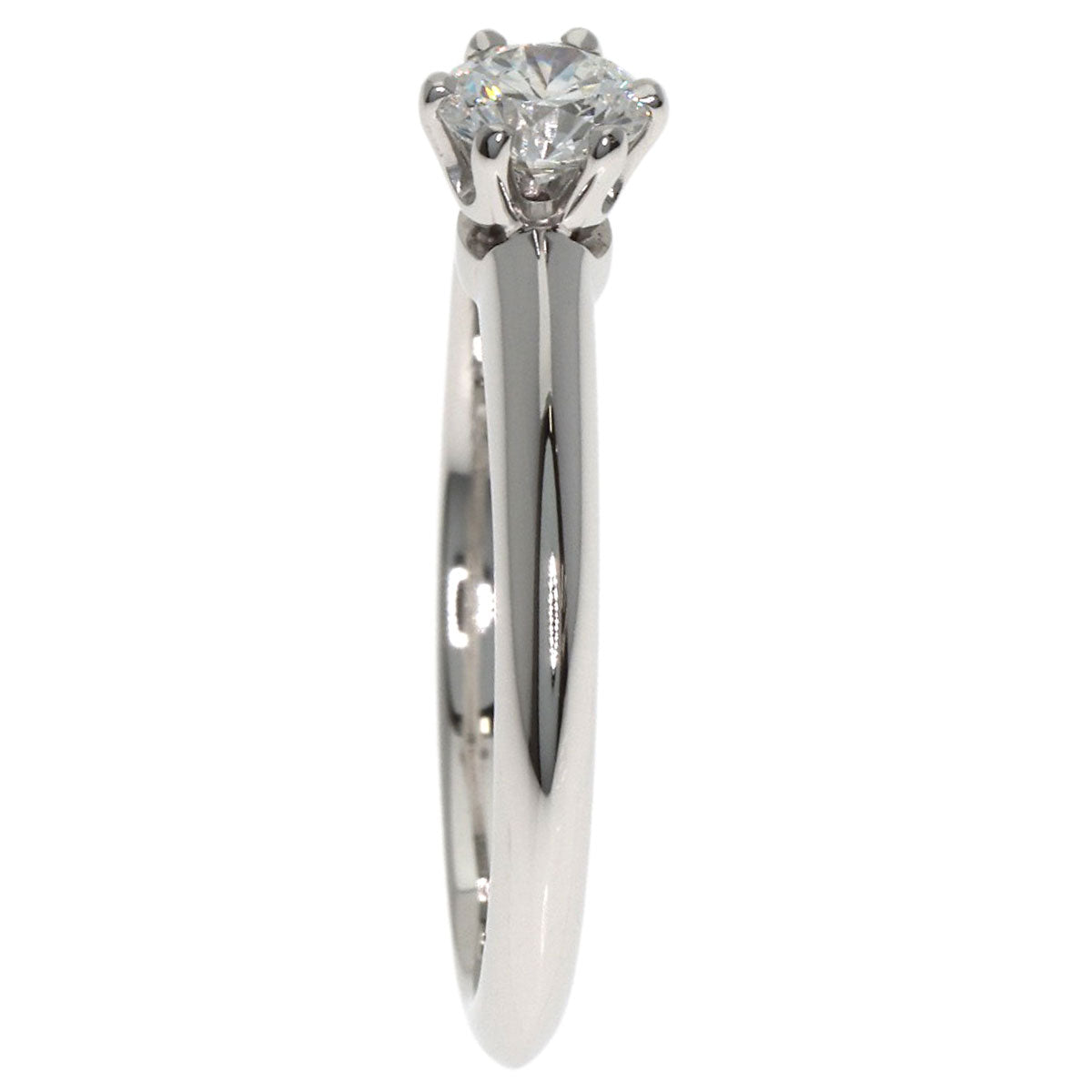 TIFFANY&Co. Solitaire 1P Diamond Ring Platinum PT950 Ladies [Used]
