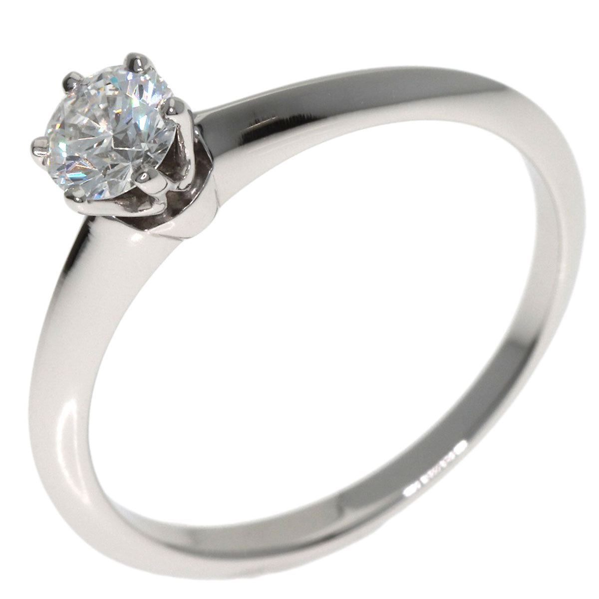 TIFFANY&Co. Solitaire 1P Diamond Ring Platinum PT950 Ladies [Used]
