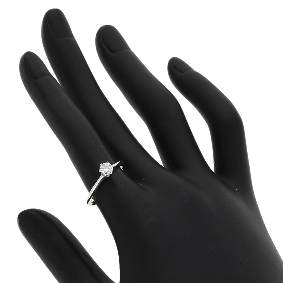 TIFFANY&Co. Solitaire 1P Diamond Ring Platinum PT950 Ladies [Used]