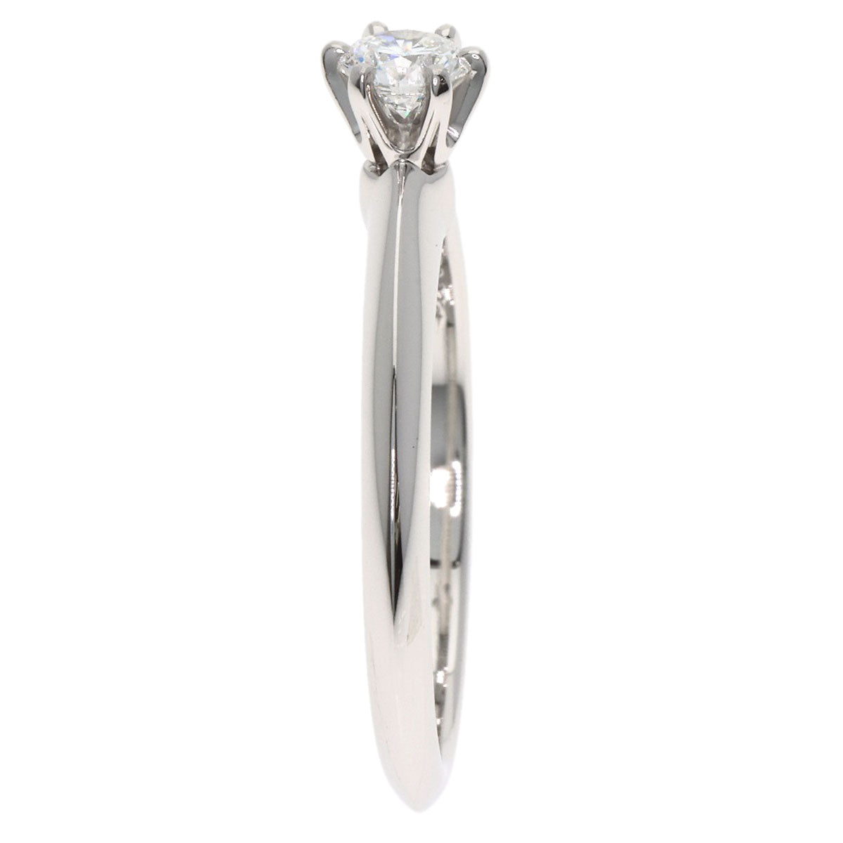 TIFFANY&Co. Solitaire Diamond E-VS2-EX Ring Platinum PT950 Ladies [Used]