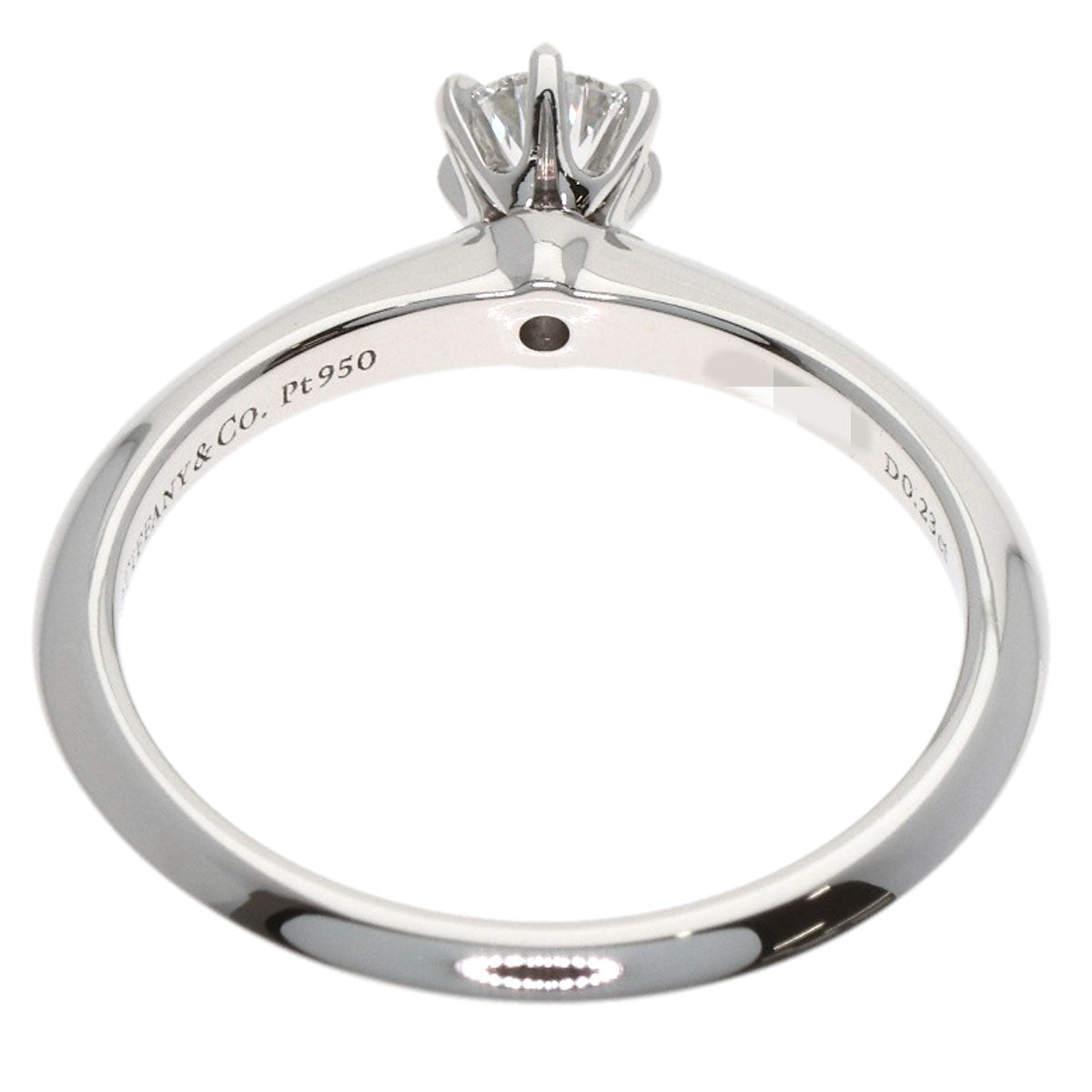 TIFFANY&Co. Solitaire Diamond E-VS2-EX Ring Platinum PT950 Ladies [Used]