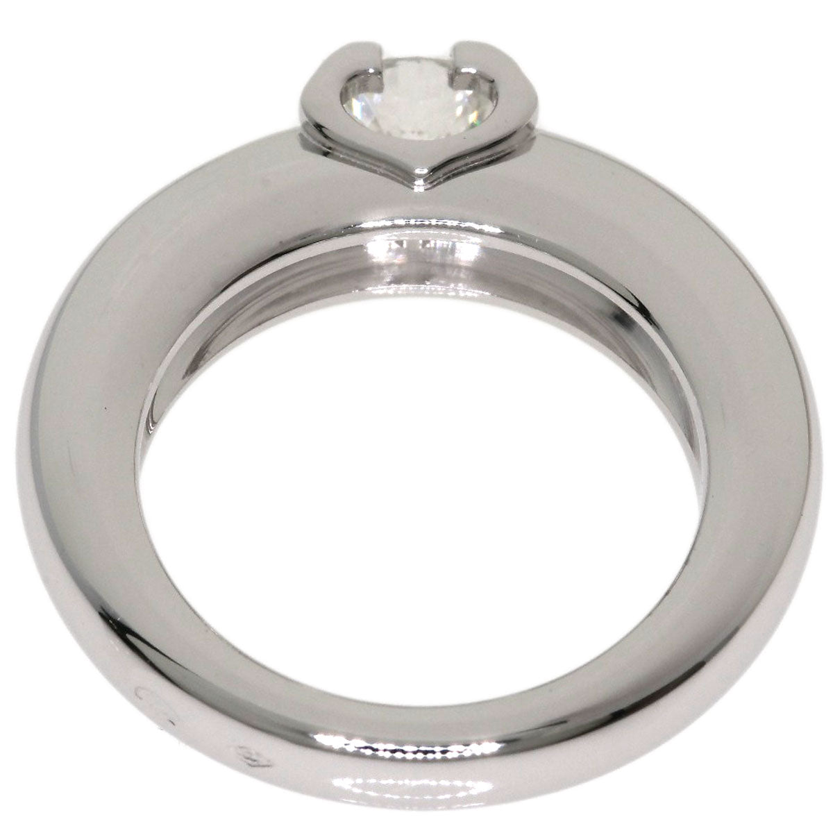 CARTIER Cartier C de Cartier Diamond #45 Ring K18 White Gold Ladies [Used]