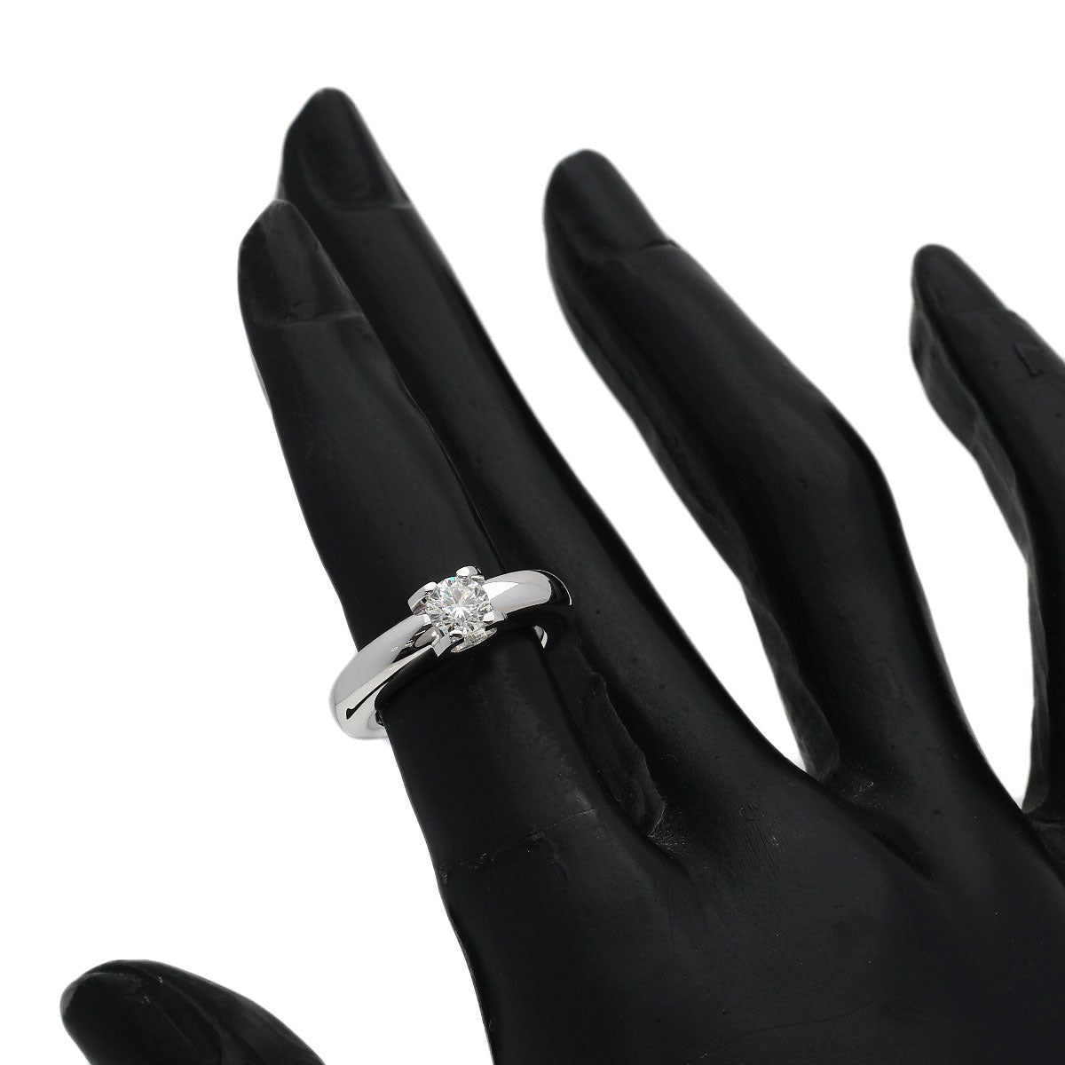 CARTIER Cartier C de Cartier Diamond #45 Ring K18 White Gold Ladies [Used]