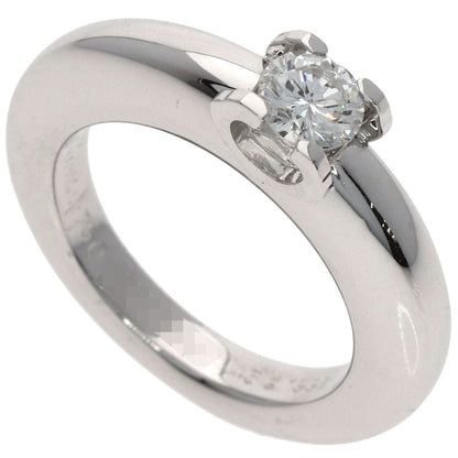 CARTIER C de Cartier Diamond #45 Ring K18 White Gold Ladies [Used]