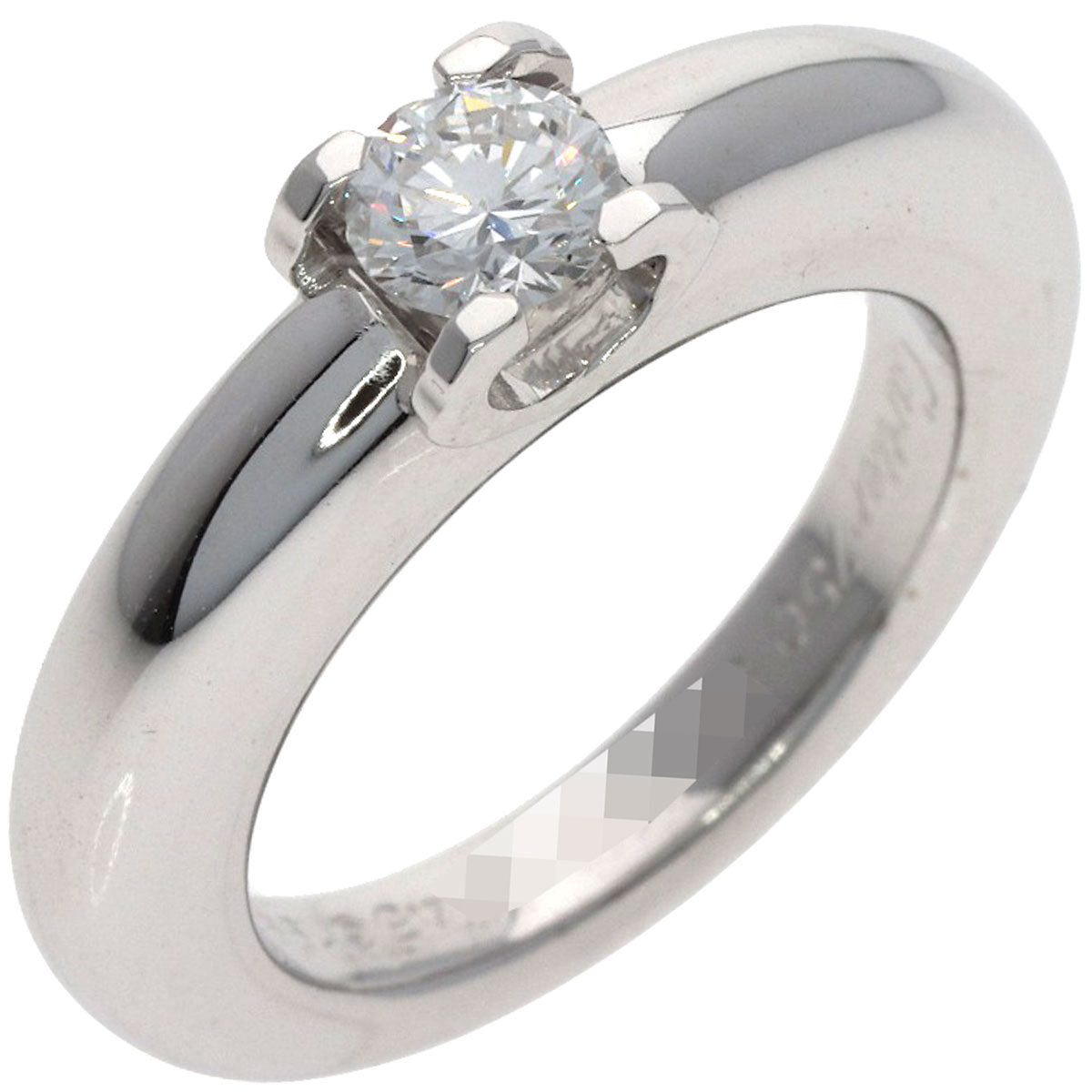 CARTIER C de Cartier Diamond #45 Ring K18 White Gold Ladies [Used]