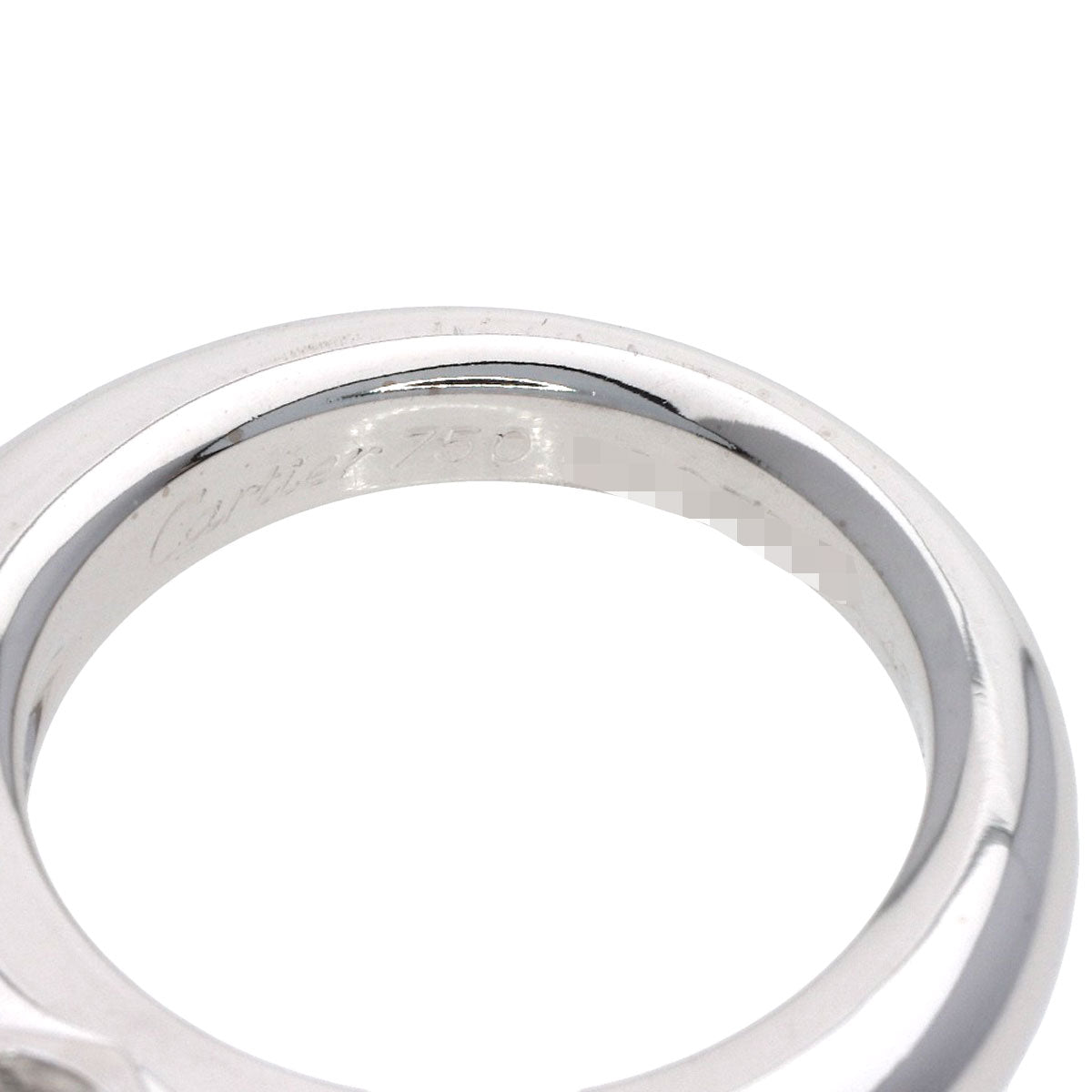 CARTIER C de Cartier Diamond #45 Ring K18 White Gold Ladies [Used]