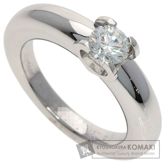 CARTIER C de Cartier Diamond #50 Ring K18 White Gold Ladies [Used]