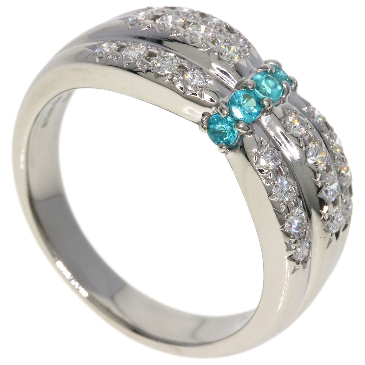 TASAKI Paraiba tourmaline Diamond Ring Platinum PT900 Ladies [Used]