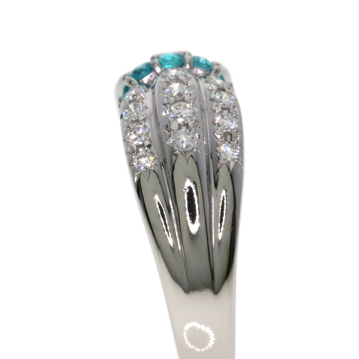 TASAKI Paraiba tourmaline Diamond Ring Platinum PT900 Ladies [Used]